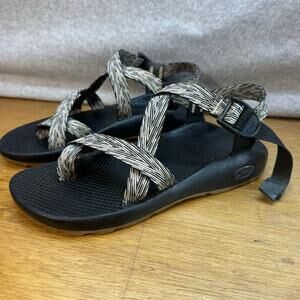 Chaco Z/2 Outdoor Hiking Sandal-Black White -Women Size 10-adjustable straps